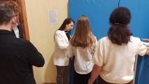 Ósmoklasiści przed egzaminem,