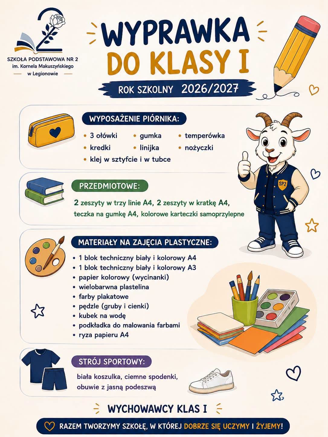 Więcej o: Wyprawka do klasy I 2026/2027